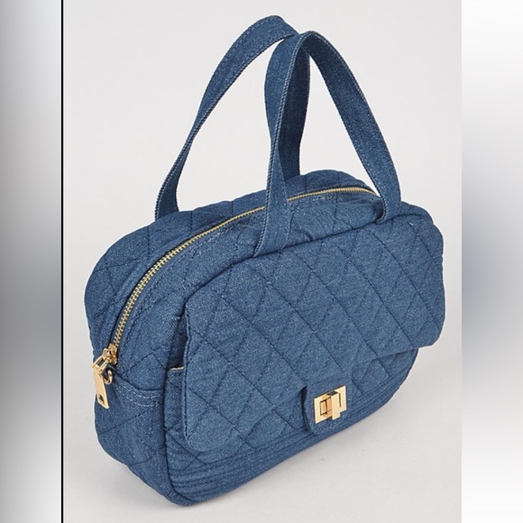 $18 start❤️NEW ARRIVAL Quilted denim bag - Picture 2 of 8